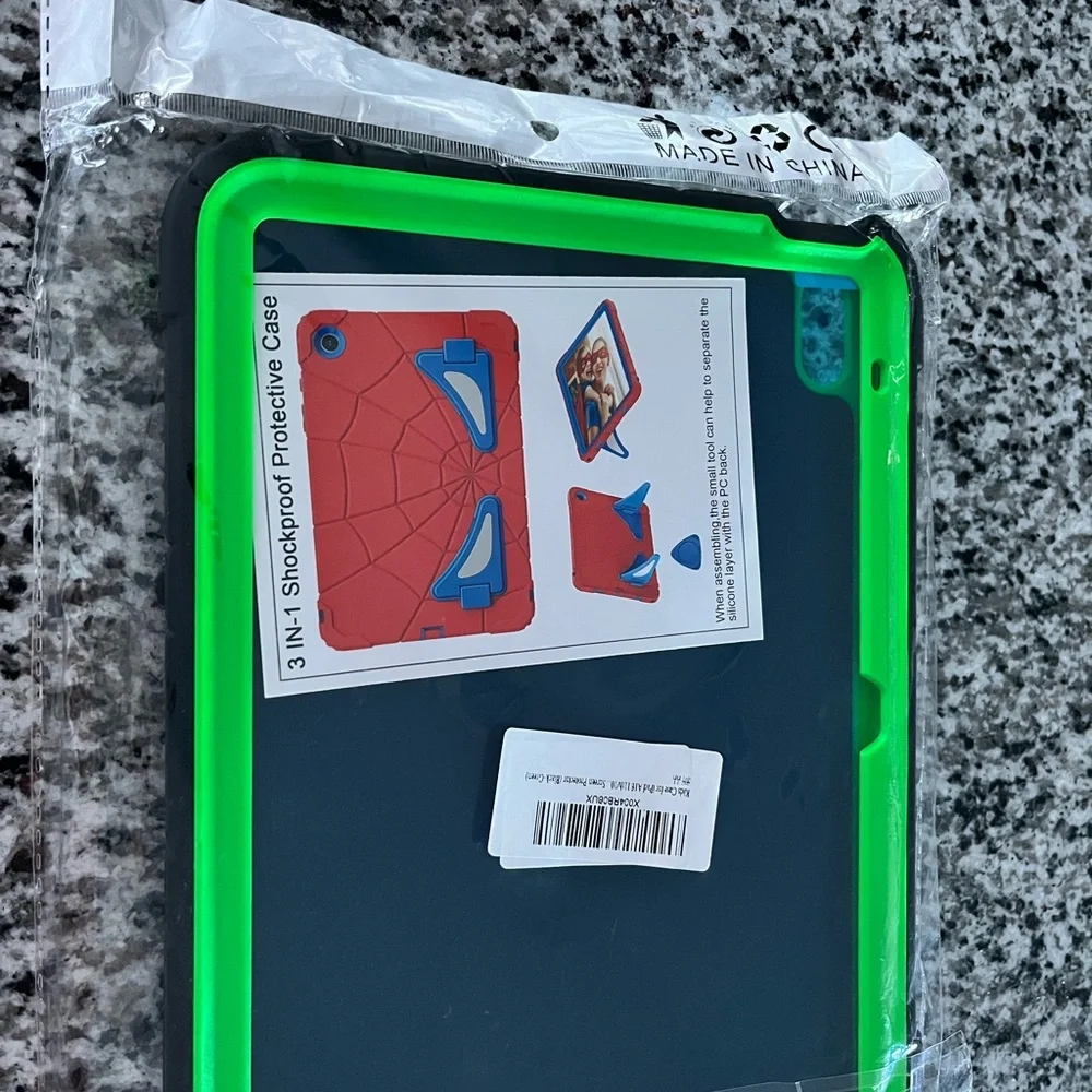 Rugged Black and Green Tablet Case